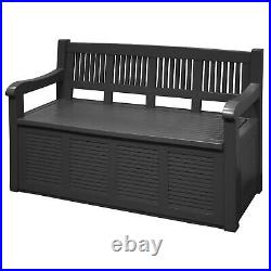 Large Waterproof Plastic Outdoor Garden Seat Bench With Storage Box Container
