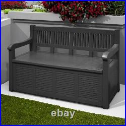 Large Waterproof Plastic Outdoor Garden Seat Bench With Storage Box Container