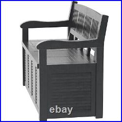 Large Waterproof Plastic Outdoor Garden Seat Bench With Storage Box Container