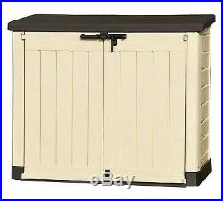Large Wheelie Bin Storage Shed Outdoor Tools Secure Patio Weather Resistant Box