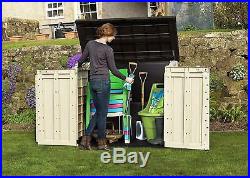 Large Wheelie Bin Storage Shed Outdoor Tools Secure Patio Weather Resistant Box