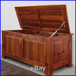 Large Wooden Chest Trunk Storage Hallway Toy Box Vintage Laundry Blanket Table