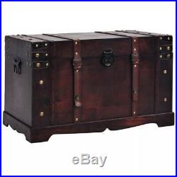 Large Wooden Coffee Table Treasury Pirate Chest Medieval Storage Trunk End Bed