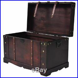 Large Wooden Coffee Table Treasury Pirate Chest Medieval Storage Trunk End Bed