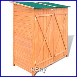 Large Wooden Garden Shed With Stool Outdoor Storage Tools Box Patio Cabinet Yard