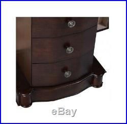 Large Wooden Jewelry Armoire Bracelets Necklaces Rings Earrings Storage Box Org