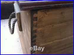 Large Wooden Ottoman Storage Chest Trunk Blanket Box Solid Pine DovetailedJoints