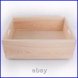 Large Wooden Stackable Storage Crate With Handles / Toy Keepsake Box / Craft
