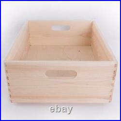 Large Wooden Stackable Storage Crate With Handles / Toy Keepsake Box / Craft