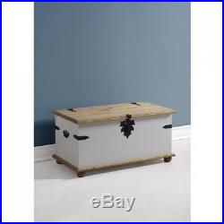Large Wooden Storage Chest Vintage Chic Trunk Treasure Box Coffee Table Bedroom