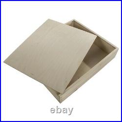 Large Wooden Storage Craft Box With Sliding Lid / Memory Keepsake Photo Holder