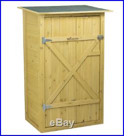 Large Wooden Tool Utility Shed Outdoor Garden Patio Storage Box Cabinet Cupboard