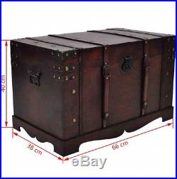Large Wooden Treasure Chest Coffee Table Furniture Vintage Wooden Storage Box