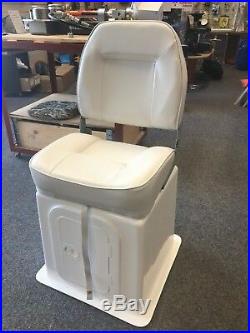 Large high back boat seat (folding) with seat storage box, 360 swivel and hatch