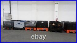 Large used box crates multi colour on pictures ok condition