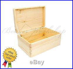 Large wooden box, storage box, storage box with lid NO HANDLES