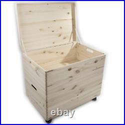 MEGA SET / 2 Tier Extra Large Wooden Boxes / Stackable Crate Chest on Wheels