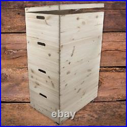 MEGA SET / 4 Tier Extra Large Wooden Boxes / Stackable Crate Chest on Wheels