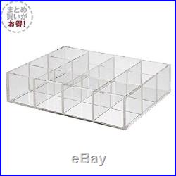 MUJI Overlap acrylic partition with box and a large set of 6 useful for Storage
