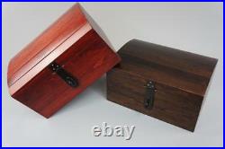 Mahogany X Large Treasure Chest Wooden Box Memory Storage Keepsake SO22mmL