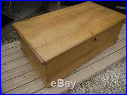 Mega Large! Old Antique Pine Blanket Box Chest/trunk/toy Storage/coffee Table
