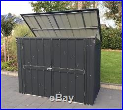 Metal Bin Storage Store Garden Shed Outdoor Wheelie Bins Container Box 7x3 NEW