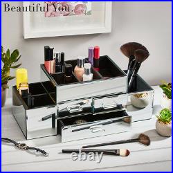 Mirrored Jewellery Box Trinket Storage Make-up Organiser Drawer Display NEW