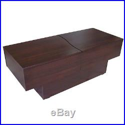 Modern Wooden Coffee Table Furniture Living Room Sliding Tops Large Storage Box