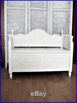 Monks Bench with Large Storage Blanket Box Annie Sloan Shabby Chic Style