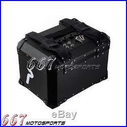 Motorcycle Trunk Motorbike Large Capacity Storage Rear Box Lock Top Case Black