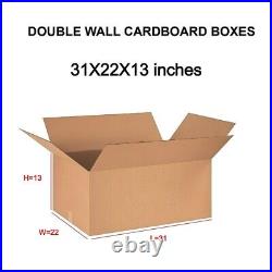 NEW 80 X LARGE DOUBLE WALL Cardboard House Moving Boxes Packing box 31x22x13