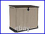 NEW 880L DURABLE Wood Effect Garden Storage Box Outdoor Wheelie Bin Shed Tools