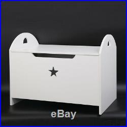 NEW Large W62cm Wood Star Cute Sturdy Kids Toy Box Book Storage Chest Box Bench
