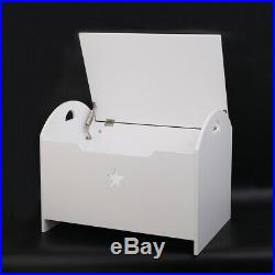 NEW Large W62cm Wood Star Cute Sturdy Kids Toy Box Book Storage Chest Box Bench