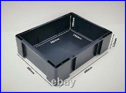NEW Stackable Plastic Heavy Duty Storage Box, UK manufactured 400mm x 300mm Euro
