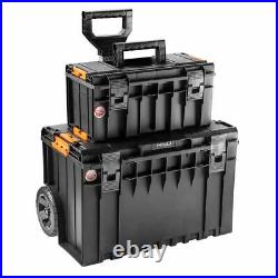 Neo Tools Modular Box on Wheels + 500 Box storage 2 Piece Cart Set