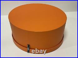 New HERMES XL Oval Storage Hat Gift Box WithRibbon 13x11.25x6.5