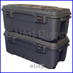 New Heavy Duty Plano Military Storage Trunk, Pack of 2, Black