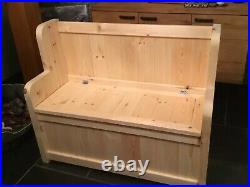 New Large Church pew / Monks Bench / Settle Heavy Duty Shoe Storage Seat Box