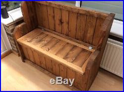 New Large Church pew / Monks Bench / Settle Heavy Duty Shoe Storage Seat Box