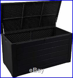 New Outdoor Extra Large 680L Box Garden Plastic Storage Bench Container Lockable