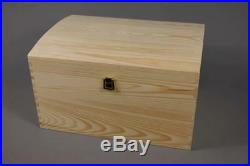 New XXL Large Treasure Chest Plain Wooden Box Storage Wedding (SO33)