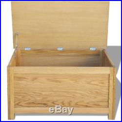 Oak Storage Box Wooden Trunk Solid Wood Toy Chest Large Bedroom Organiser Unit