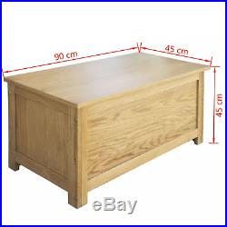 Oak Storage Box Wooden Trunk Solid Wood Toy Chest Large Bedroom Organiser Unit