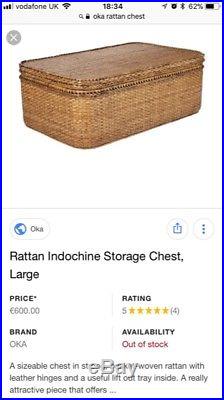 Oka Rattan Indochine storage chest extra large