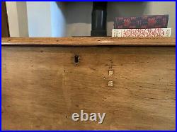 Old Antique PINE CHEST, LARGE Wooden Blanket TRUNK, Coffee TABLE, BOX, Storage