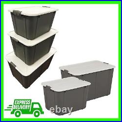 Organic Grey Multi Capacity Grey Home Stackable Containers With Clip Lock Lids
