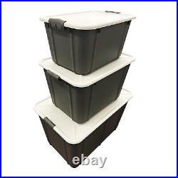 Organic Grey Multi Capacity Grey Home Stackable Containers With Clip Lock Lids