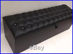 Ottoman Chesterfield Storage Box High Quality Extra Large 54inch