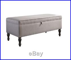 Ottoman Storage Bench Large Upholstered Seat Bedroom Hall Footstool Box Pouffe